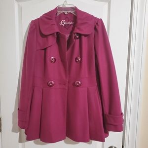 Guess Fit & Flare Double Breast Peacoat size large